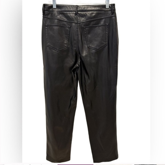 Joie Black Straight Leg Faux Leather Pants Size 10 NWOT - Picture 5 of 5